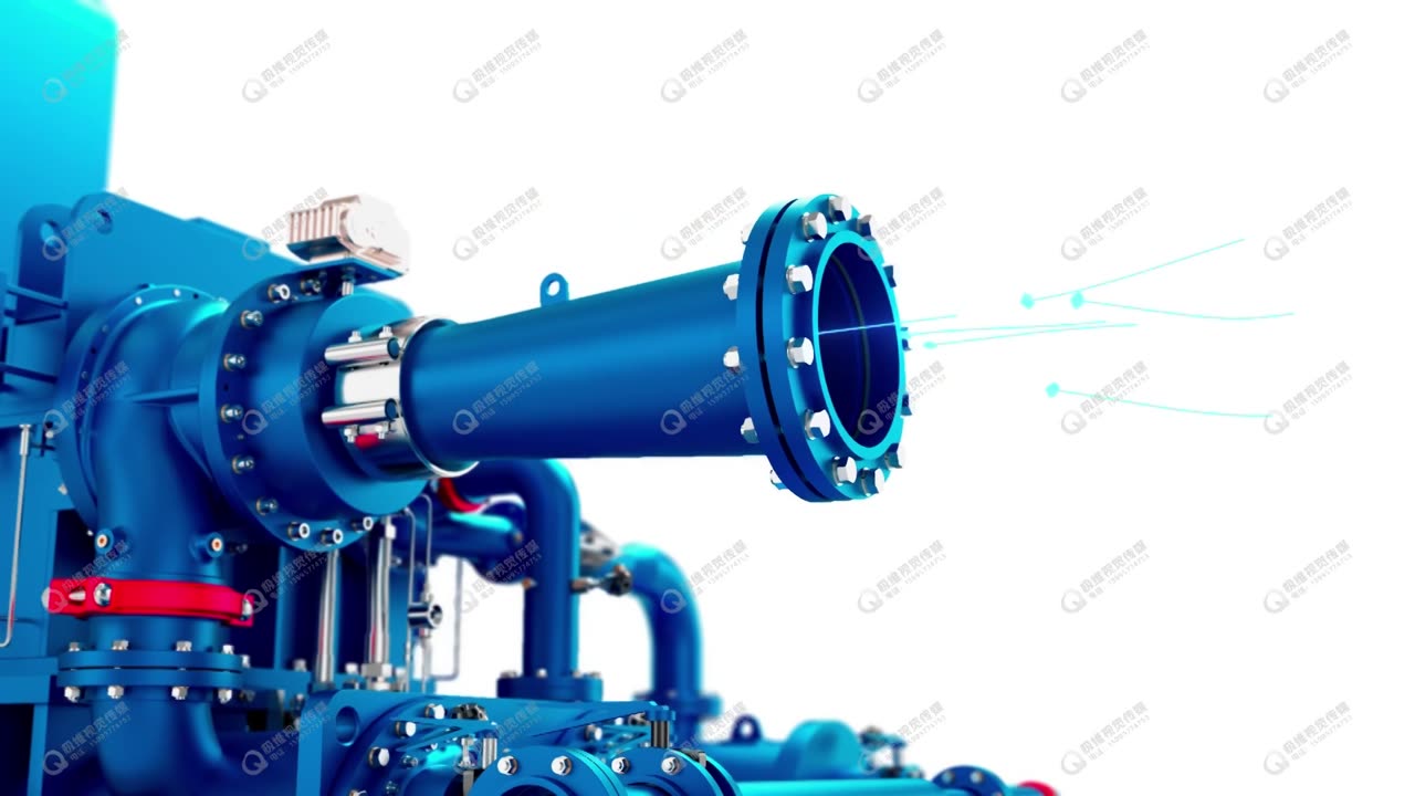 离心空气压缩机三维动画制作案例