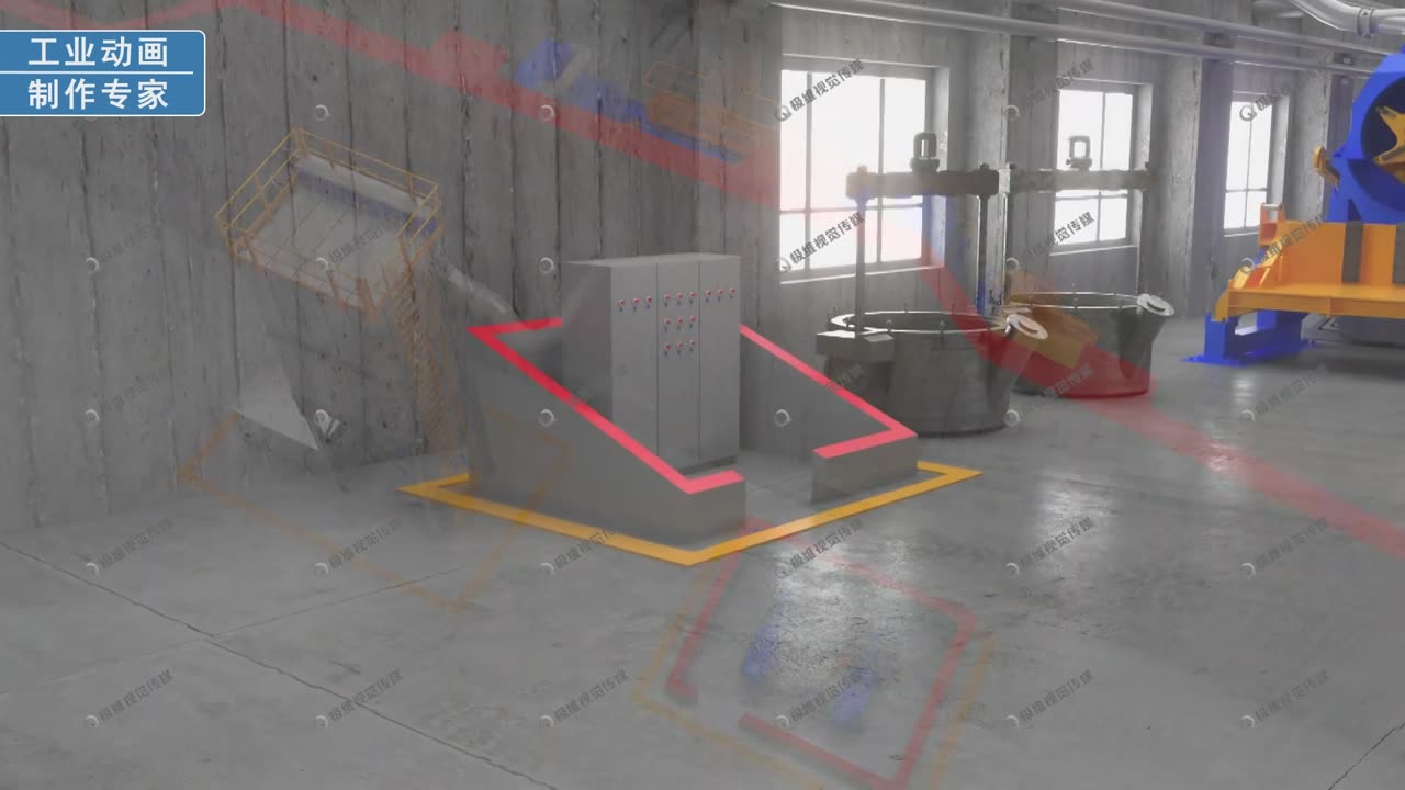 铝件清洗设备三维动画制作案例