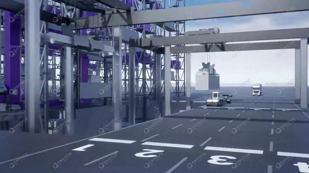 港口立库三维动画制作案例