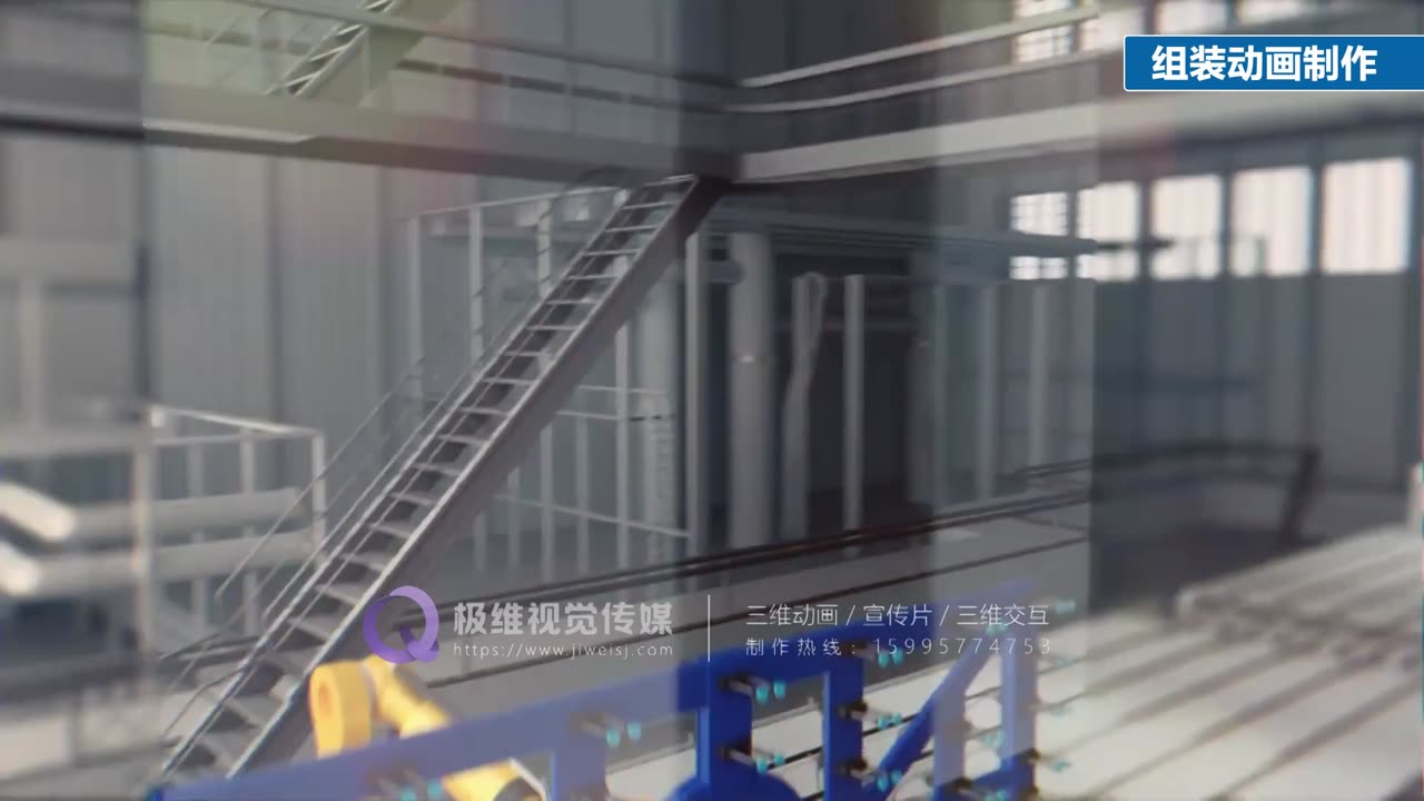 显示器玻璃制造工艺三维动画制作案例