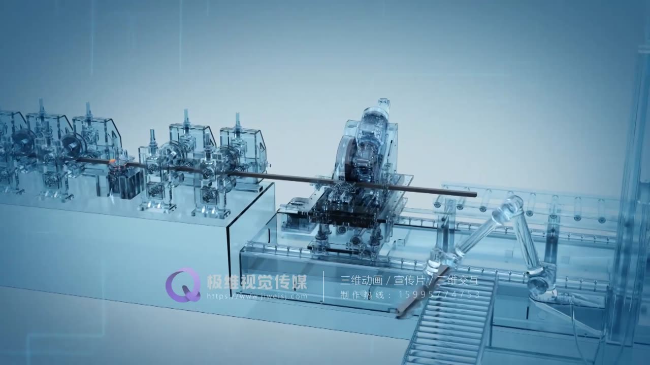 滚压成型机三维动画制作案例